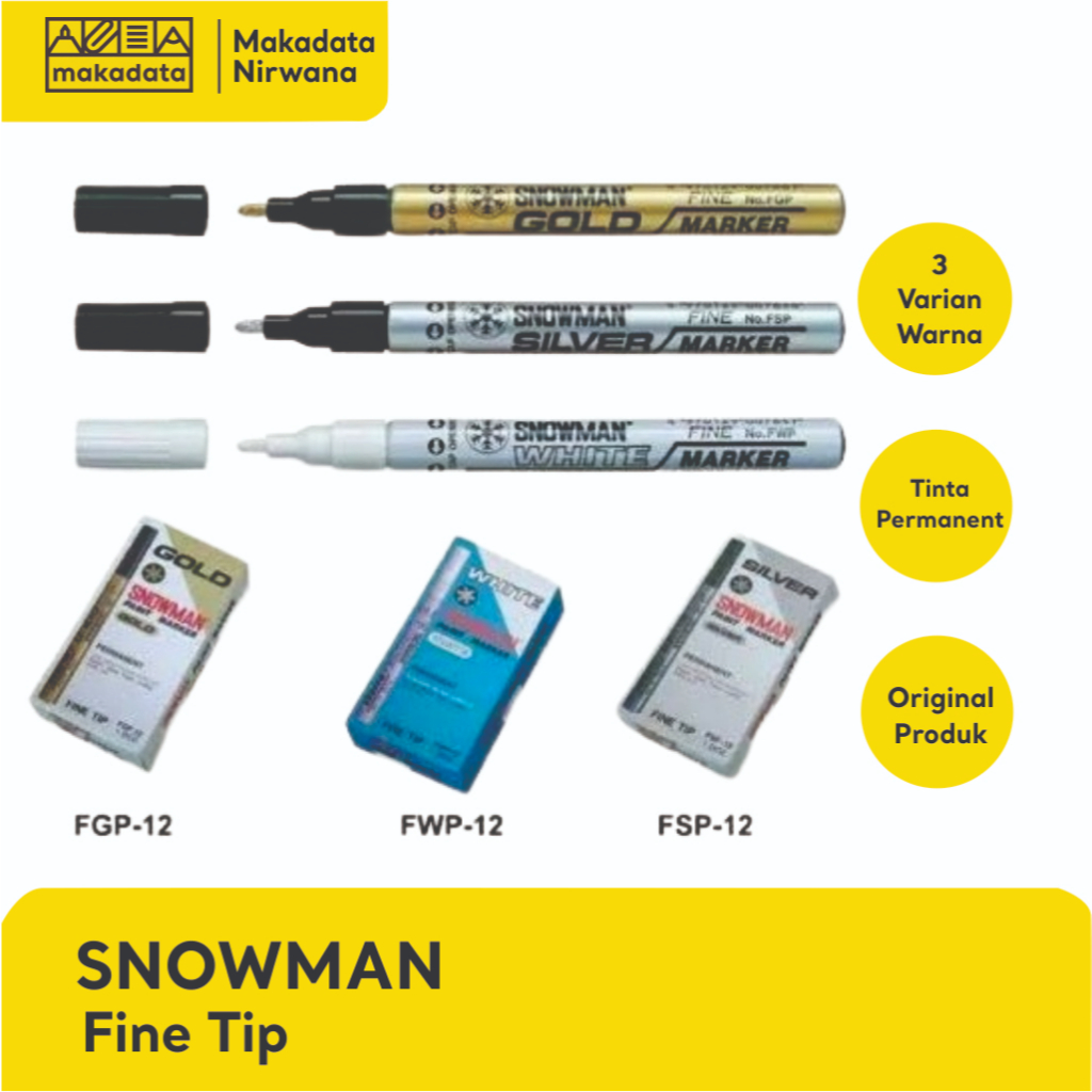 

SNOWMAN SPIDOL PERMANENT FINE TIP FGP | FSP | FWP (1 PCS)