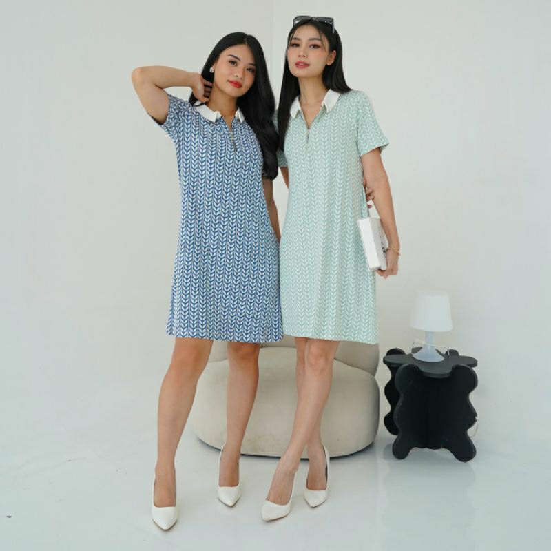 Dress Knit wanita Motif Perta
