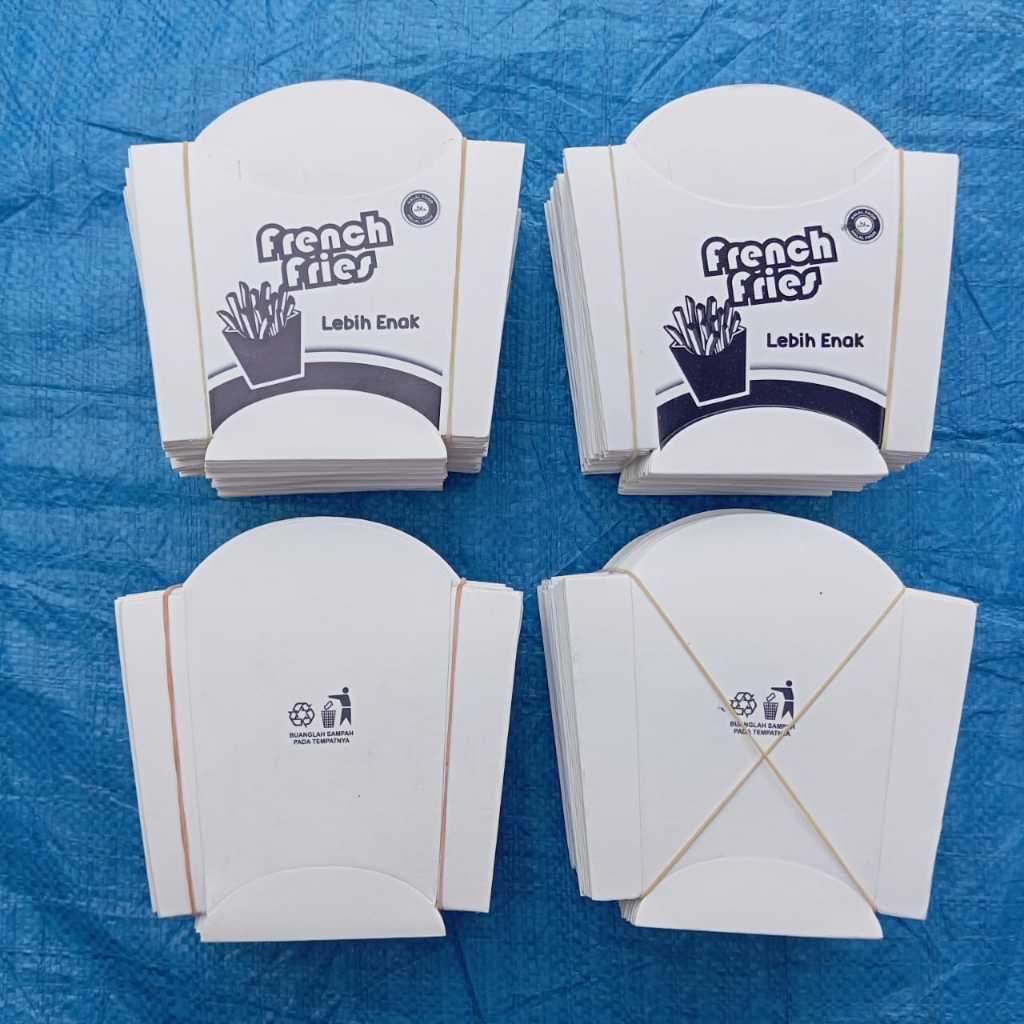 

200 Lembar kertas french fries / Wadah kenta french fries ukuran 12 x 12 cm