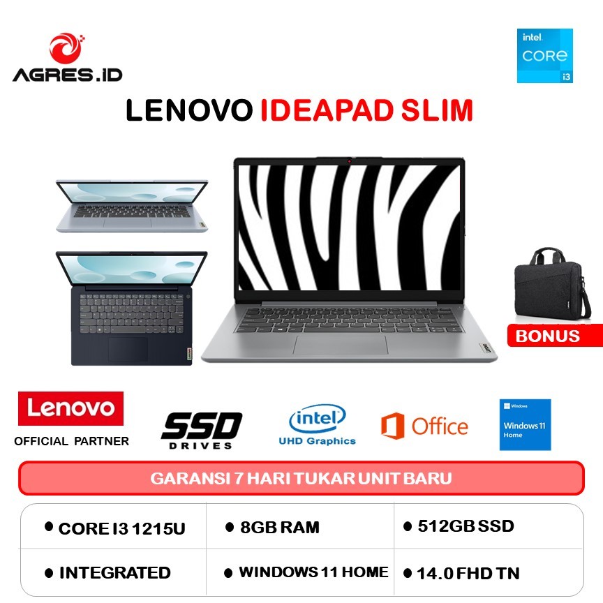 LENOVO IDEAPAD SLIM 3 14 I3 1215 8GB 512SSD W11+OHS 14.0FHD BLIT 2Y PREM ARC GRY -CPID