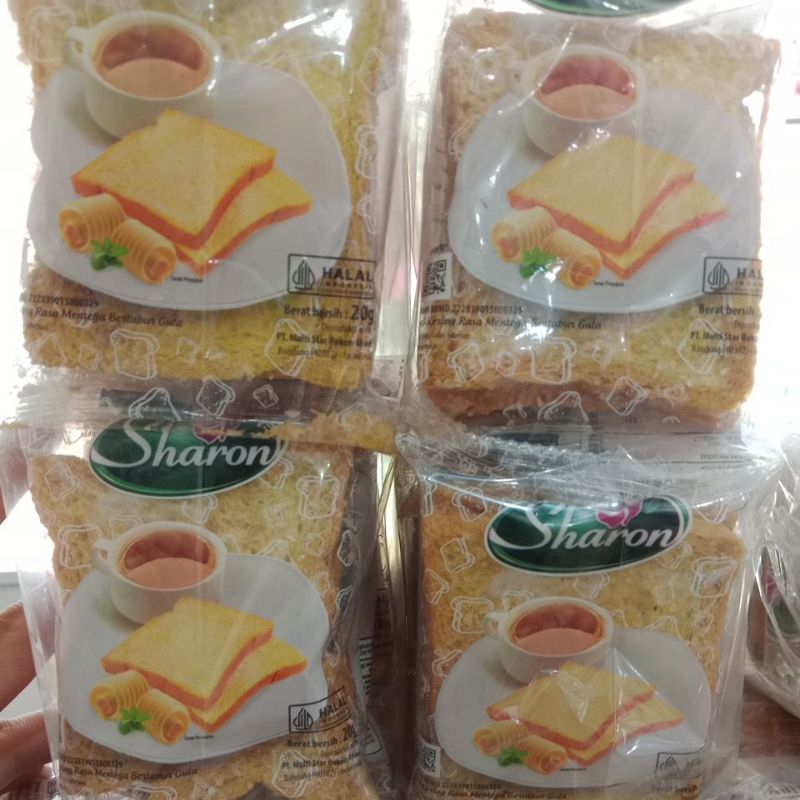 

Baru Roti Kering Sharon 1 pack isi 20 bks x 20gr