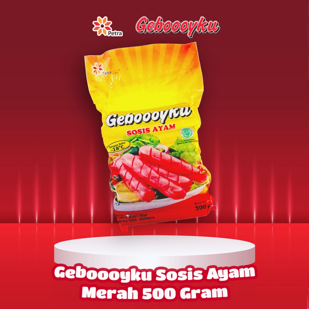 

Geboooyku Sosis Ayam Merah 500Gr Isi 20 Pcs