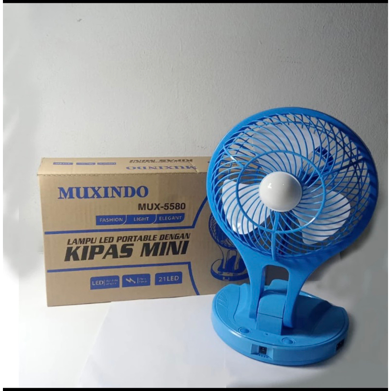 Kipad angin muxindo portable dengan lampu LED/ kipas multifungsi lengkap dengan lampu