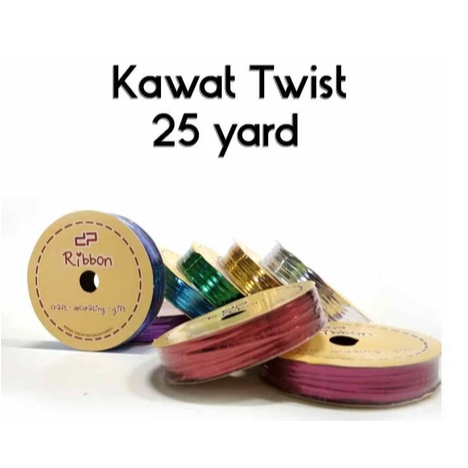 

Kawat Twist ROLL 25 Yards Twist Tie Kilap Souvenir Mix Col Lolipop Bingkisan Roti Pengikat Sovenir