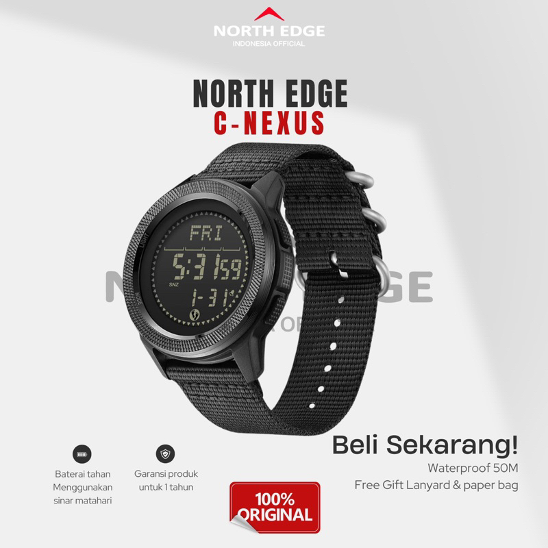 North Edge C-NEXUS Outdoor adventure watch with carbon fiber case