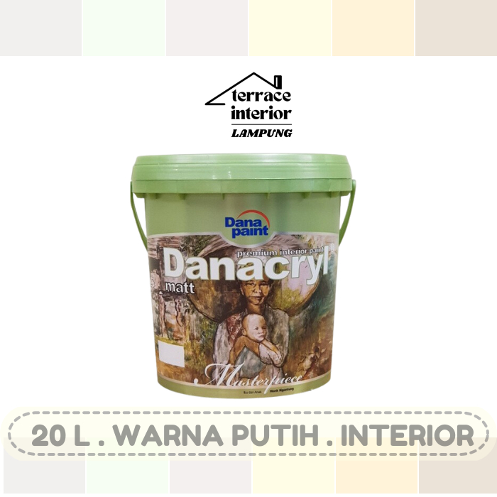 Cat Tembok Interior Danapaint Danacryl Warna Putih 20 L
