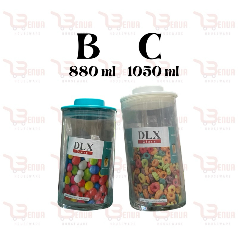 Toples DLX KINTARO B C / DLX Glass / Tempat Kue Kering / Tempat Kue / Toples Kue