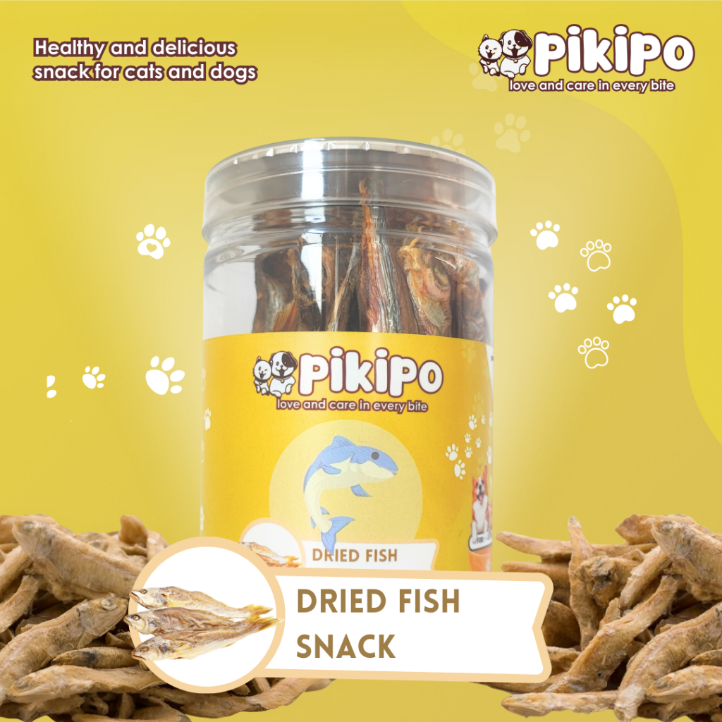 Pikipow freeze dried snack for cat and dog ikan Kering Raw Food Snack Kucing Freeze Dried Kucing