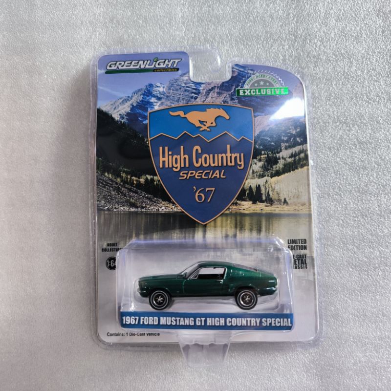 GREENLIGHT 1967 FORD MUSTANG GT HIGH COUNTRY SPECIAL IN TIMBERLINE GREEN
