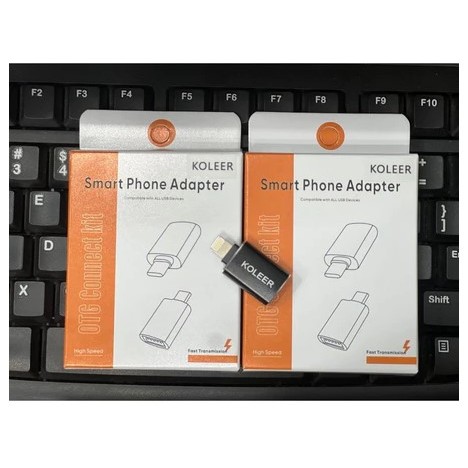 OTG iPhone Koleer [ OTG USB TO Lightning Adapter Converter USB Plug Play Flashdisk Data untuk Iphone