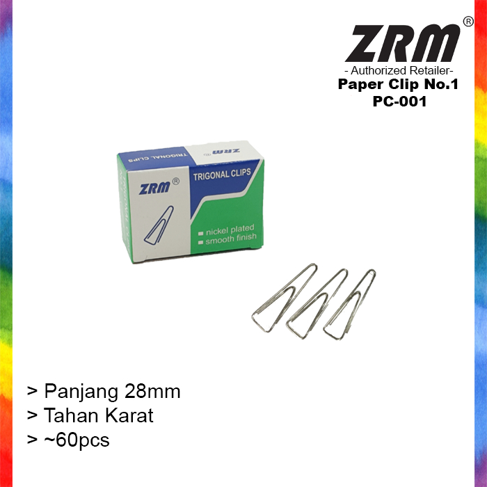 

ZRM Paper Clip / Klip Kertas Trigonal Jumbo No.1 / No.3 / No.5