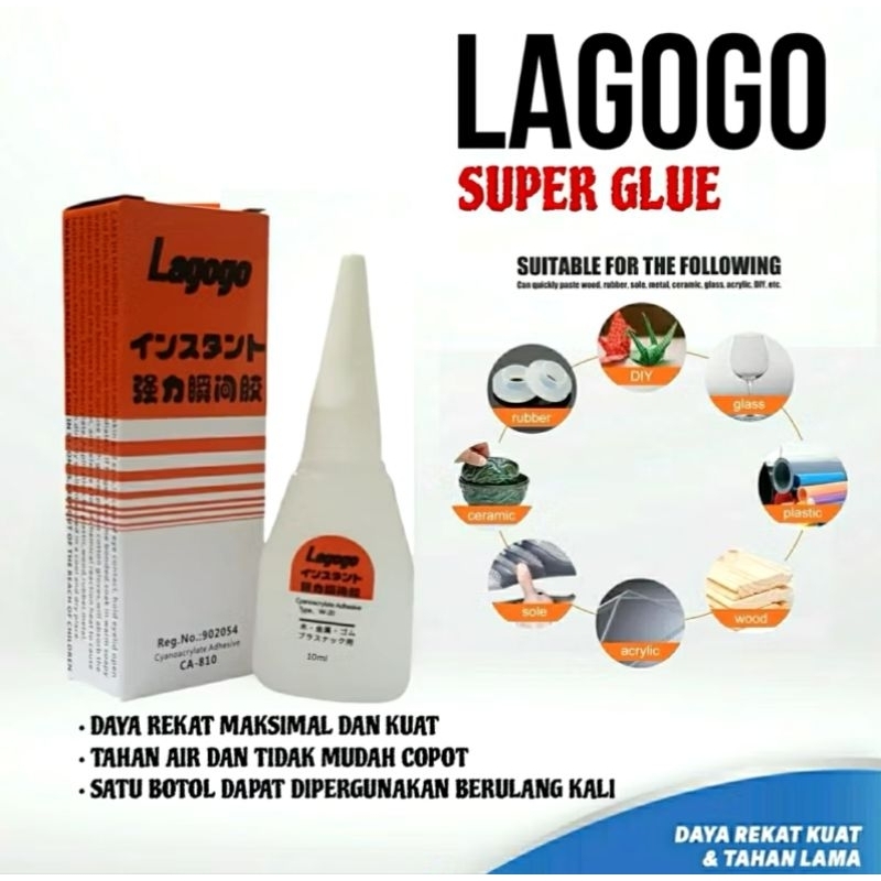 

Lagogo Lem setan Super Kuat / Lem Glue Korea Serbaguna Tahan Air