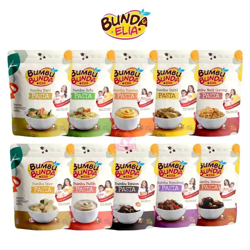 

BUMBU BUNDA ELIA | BUMBU BASAH BUMBU MASAK PASTA 50GR | BUMBU MASAK PASTA INSTAN