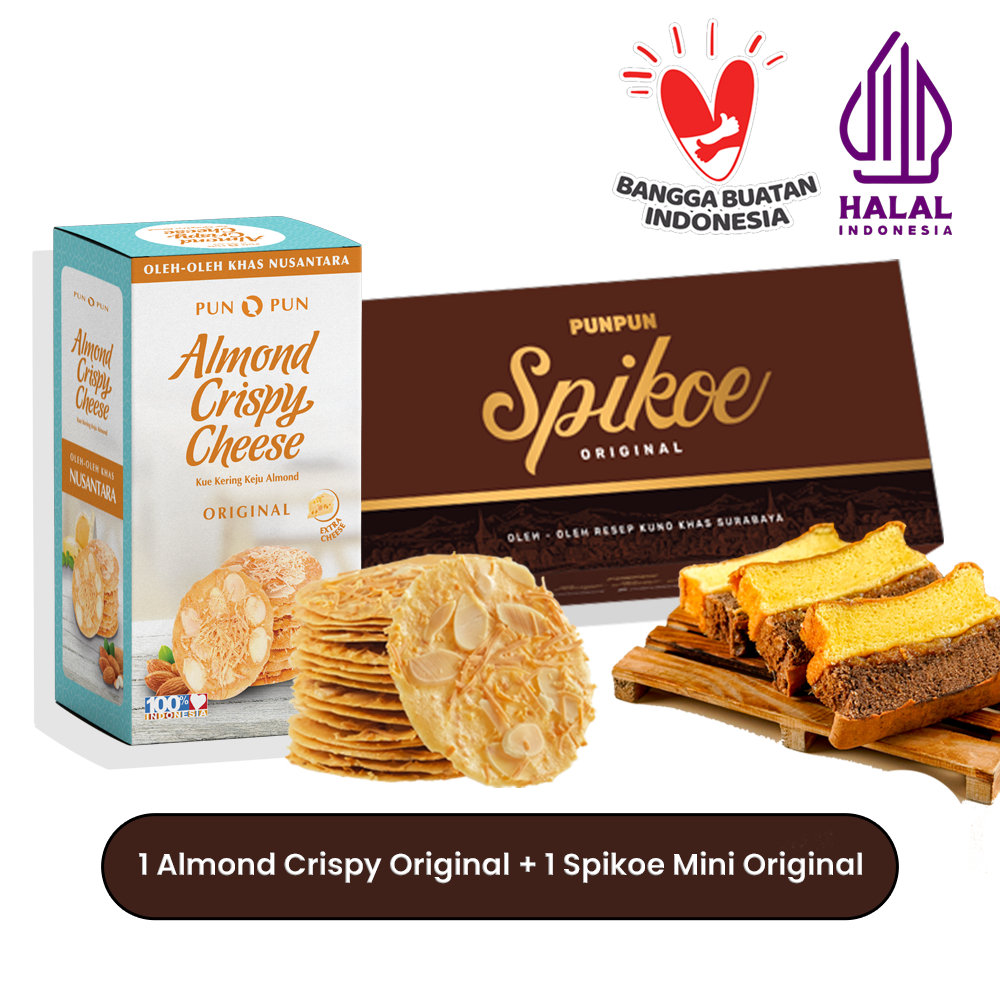 

Oleh Oleh Khas Surabaya Almond Crispy Cheese Original + Spikoe PUNPUN
