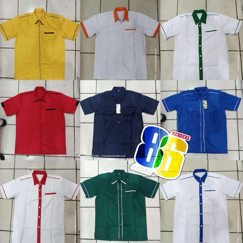 kemeja seragam kerja, kemeja seragam promosi, kemeja polos, kemeja seragam lapangan