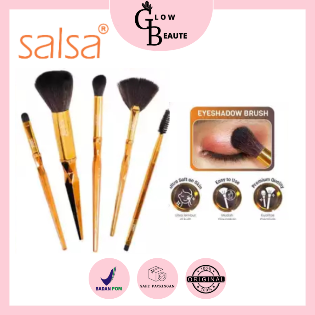 SALSA Abrakada Brush - Kuas Make Up Set Brush Pemula Alat Rias Lembut
