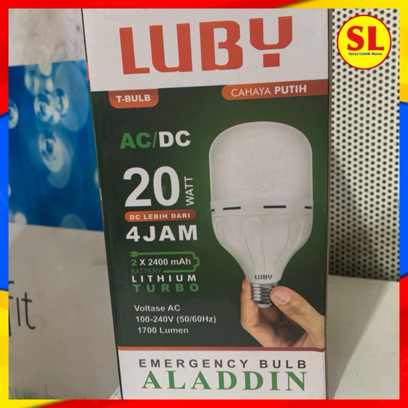 LUBY LAMPU EMERGENCY LED 20 WATT LAMPU CAS LED LUBY 20 WATT