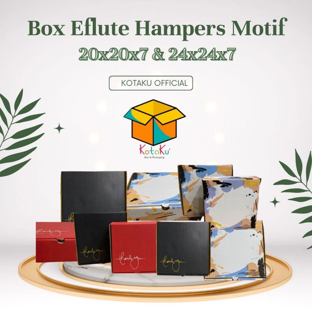 

Box Eflute Hampers / Box Kado Motif dan Warna