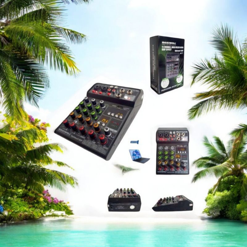 Mixer HARDWELL OPTIMUS 4 Audio Mixer 4 Channel Original