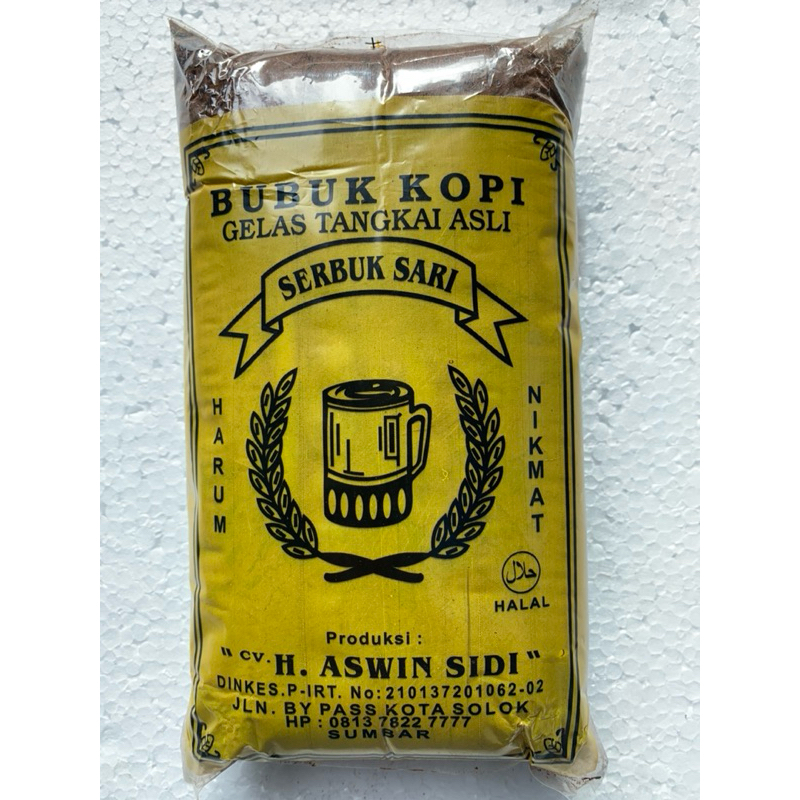 

Bubuk Kopi Solok Gelas Tangkai Asli 250 gram/ Kopi CV Aswin Sidi