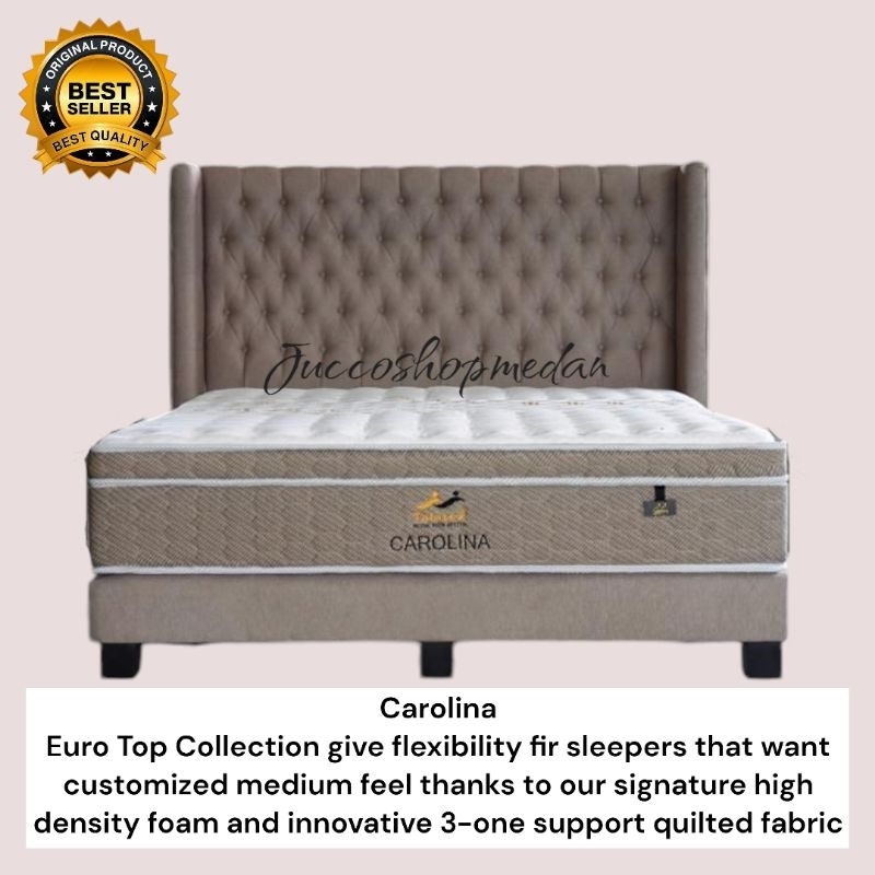 [ Jucco ] Springbed Talatex Carolina - Matras Latex Murah 160x200 Tebal 36cm - Springbed Fullset Ori