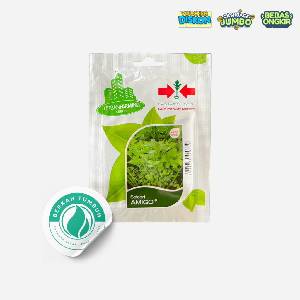 BENIH BIBIT SELEDRI AMIGO DAUN SOP ISI 4000 BUTIR CAP PANAH MERAH