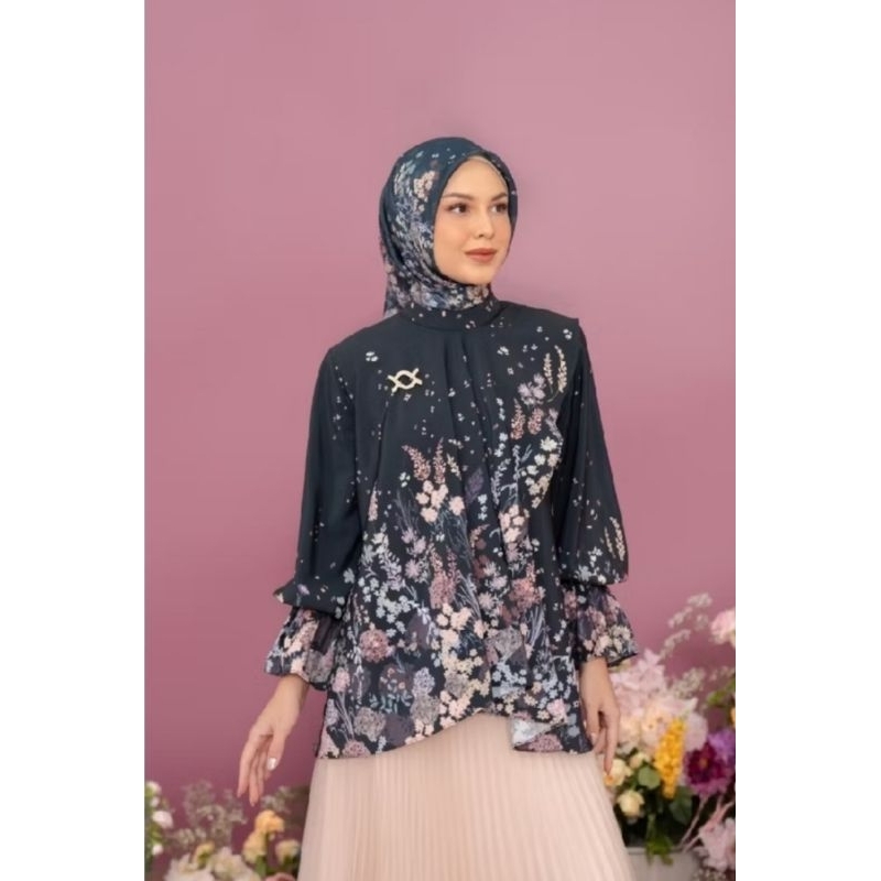 PESANAN GARDENIA BLOUSE + HIJAB GARDENIA WEARING KLAMBY