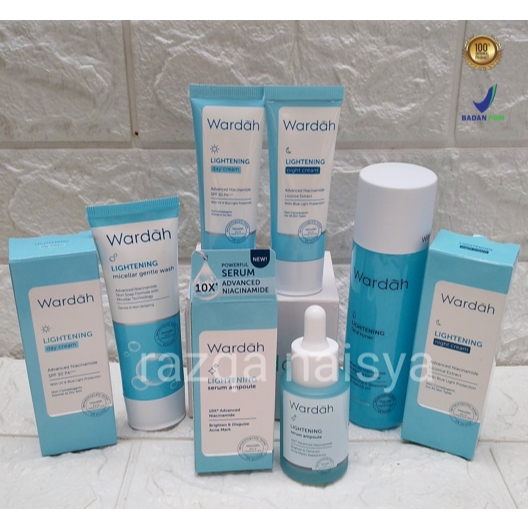 Wardah 1 Set Lightening Skincare Lengkap Recomend usia 30-40 tahun