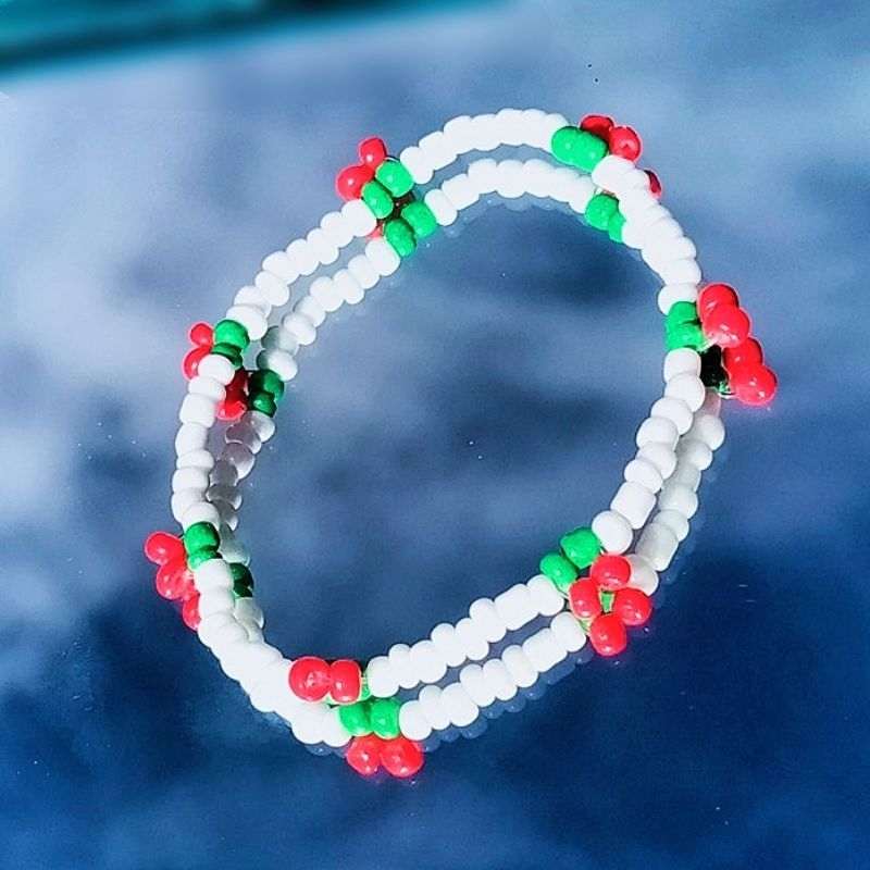 Cherry Bracelet / Red Cherry Beads Bracelet / Bracelet Korean Style