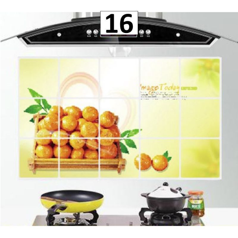 Wallsticker Dinding Dapur Sticker Belakang Kompor Anti Minyak