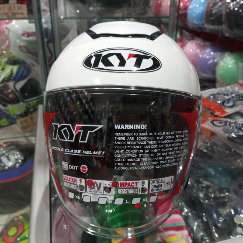 HELM KYT KYOTO SOLID PUTIH ORIGINAL