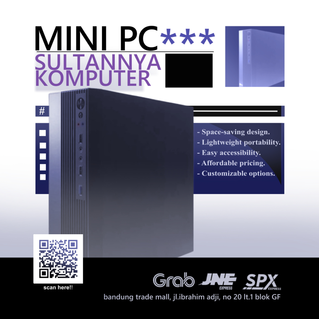 PC Mini Core i7 Desain Video Editing ram 16gb Vga 4gb Led 19inch