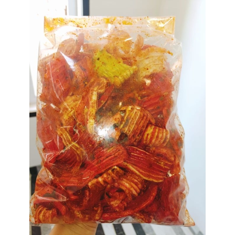 

krupuk jaat sisir extra pedas daun jeruk isi 1kg