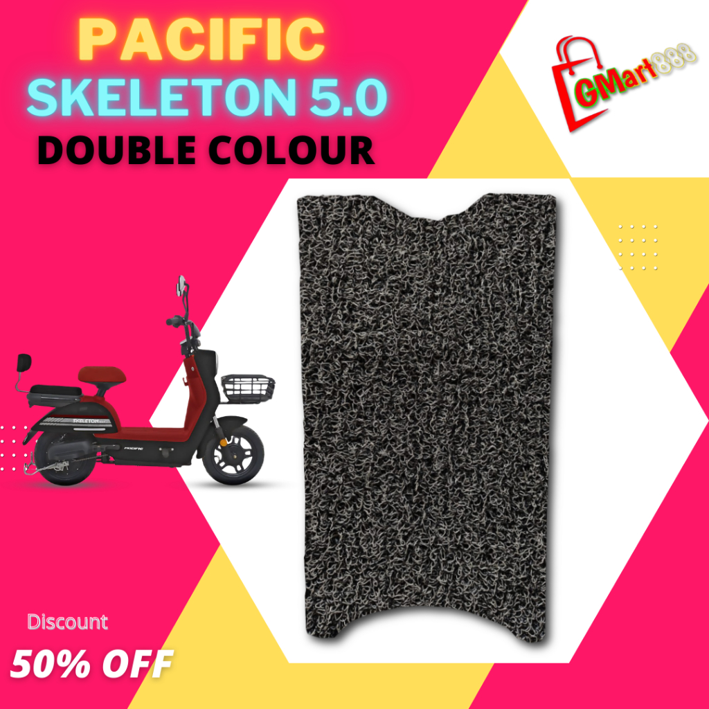 Karpet Alas Kaki Sepeda Listrik Pacific Skeleton 5.0 Premium MR - PVC COIL MAT