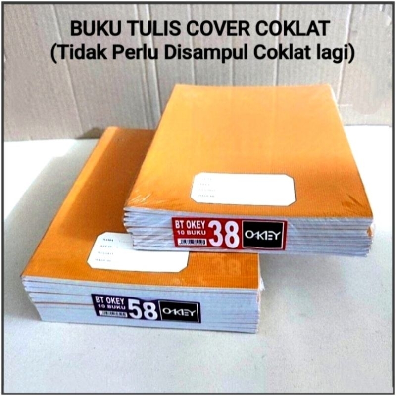 

1 Pak Buku Tulis Cover Coklat 38,58 Lembar Isi 10 Buku ( Ukuran Kwarto )