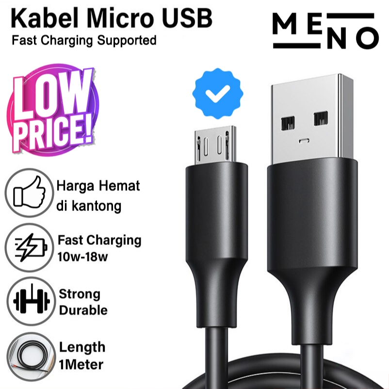MENO 4.0A 30Watt Fast Charging Kabel Android Micro usb Universal Murah QC 3 huawei hp xiaomi oppo su