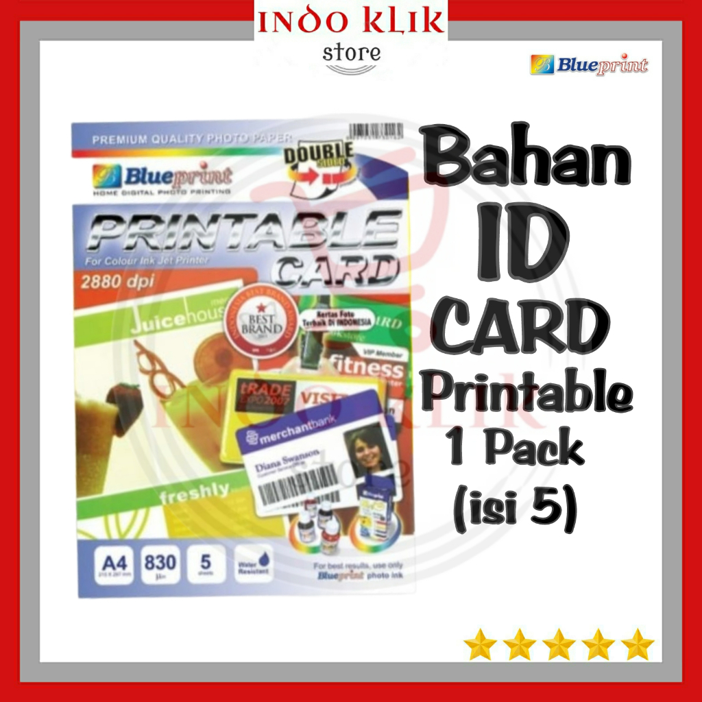 

Bahan ID Card Ktp A4 830 / Printable Card Kartu Vaksin