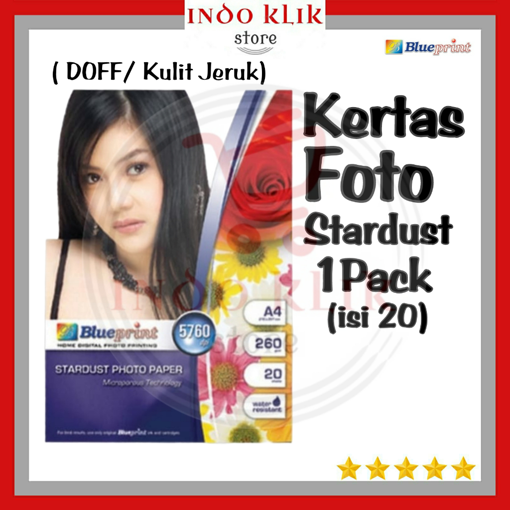 Kertas Foto Blueprint Doff Kulit Jeruk A4 260 Gsm / Photo Papper Satrdust