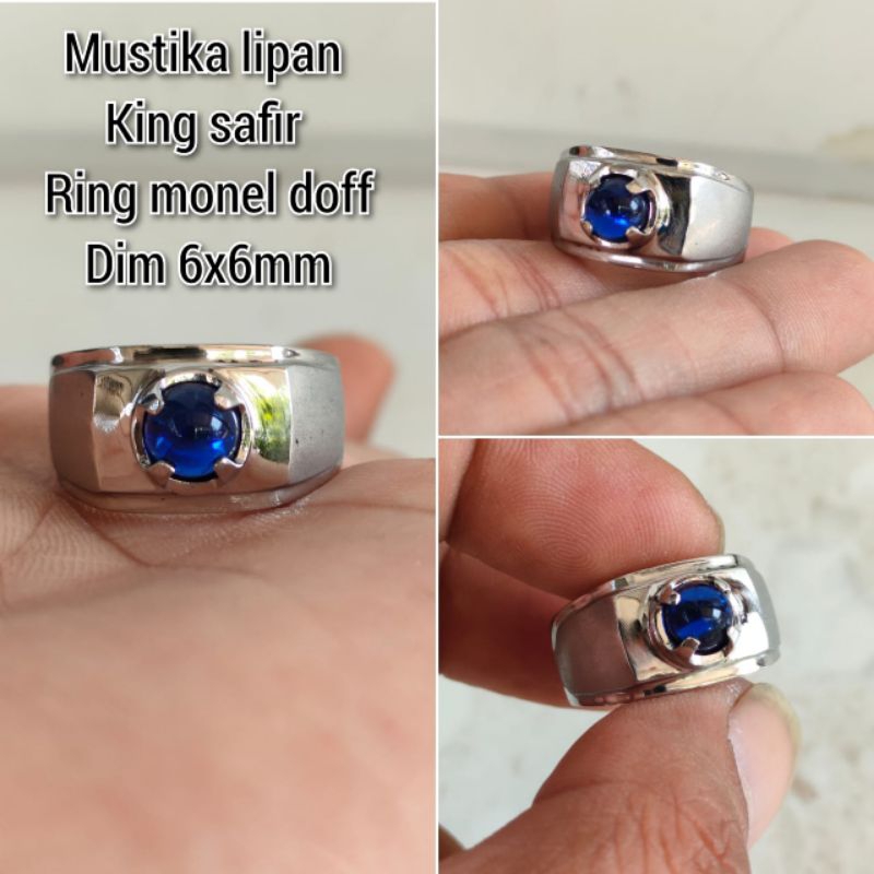 CINCIN PRIA BATU MUSTIKA LIPAN KING SAFIR RING MONEL DOFF IRAS