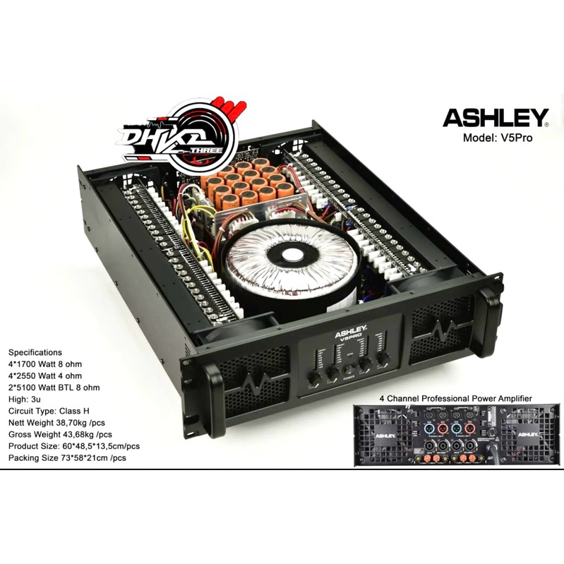 POWER ASHLEY V5PRO 4 Channel / Power Ashley V5 PRO 4 Channel Original / Power Ashley v5 pro / Power 