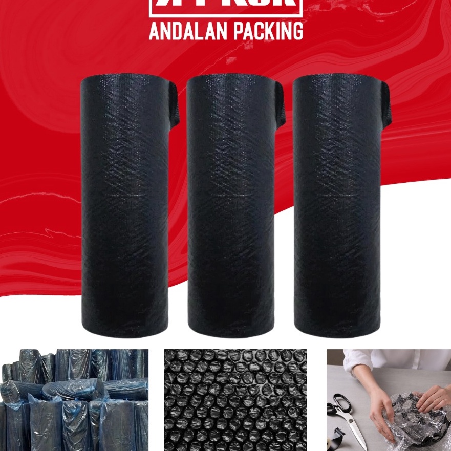 

KP8 Bubble Wrap Hitam Tebal 3kg 125cm x 5meter Khusus Instan