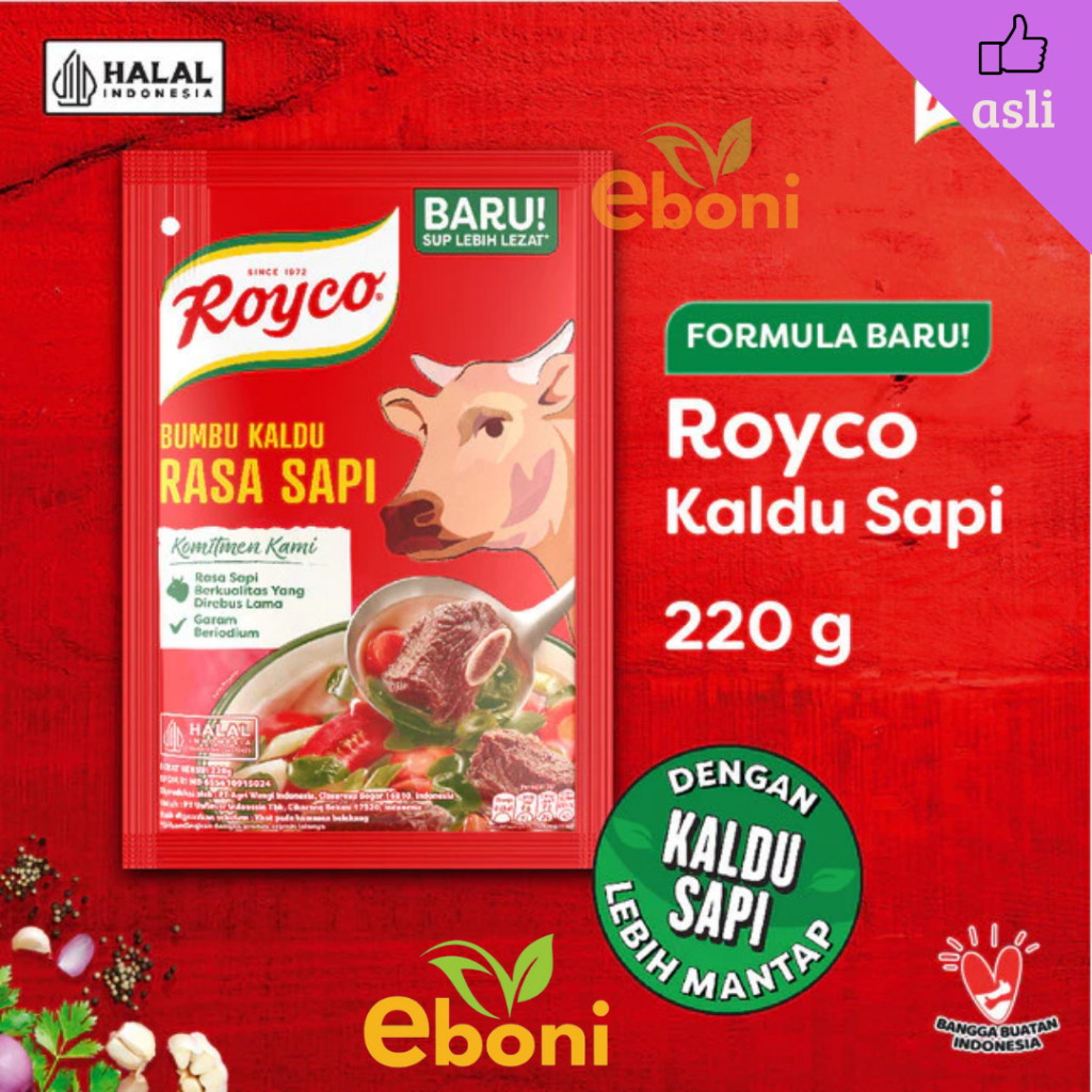 

Royco Bumbu Kaldu Penyedap Sapi 7gr 94gr 220gr - Royco Penyedap Sapi