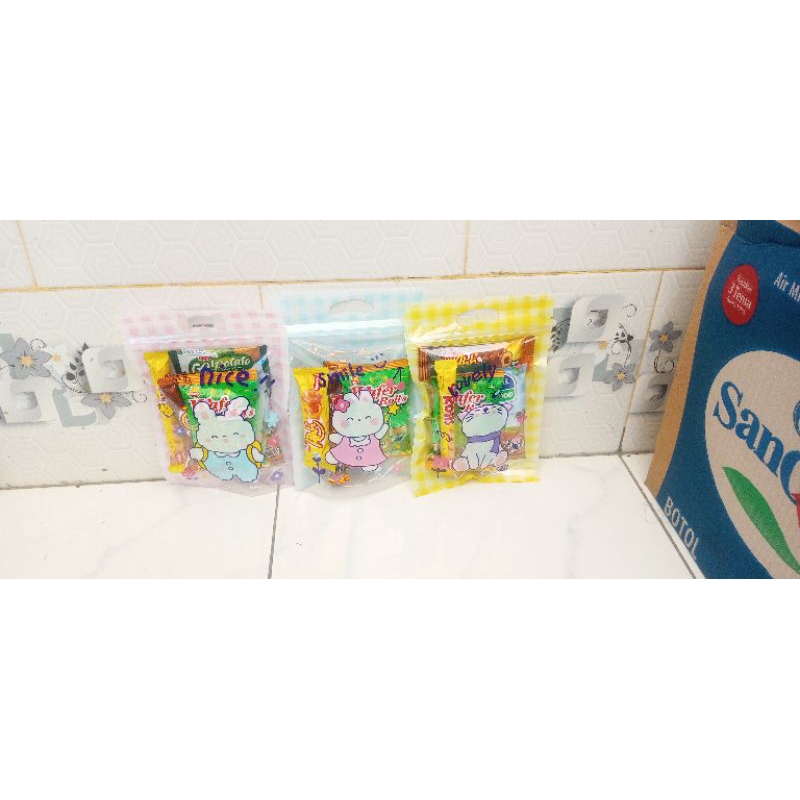 

Bingkisan Snack Ulang Tahun Anak ziplock warna AK/Hampers Snack ultah
