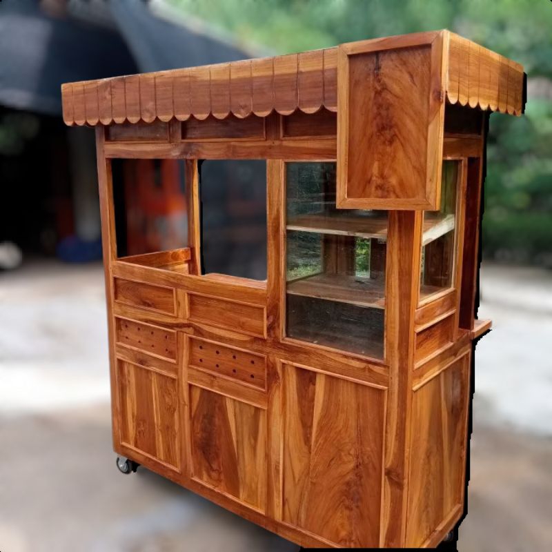 GEROBAK MIE AYAM BAKSO BOOTH  KAYU JATI