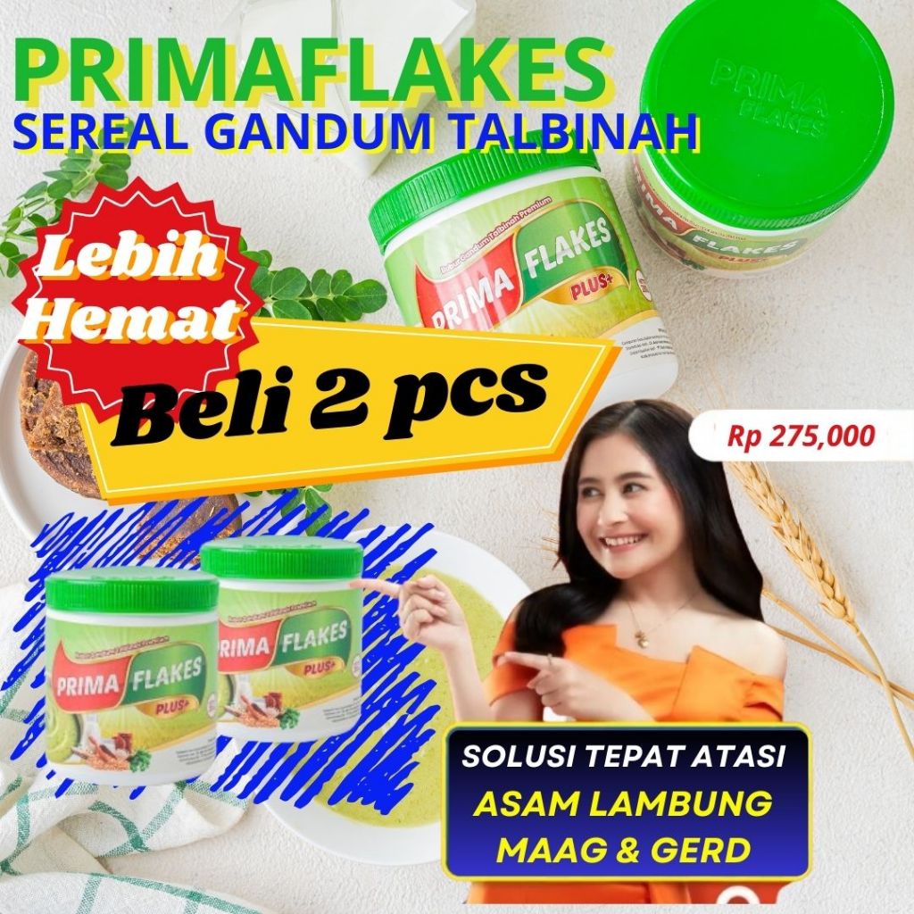 

Primaflakes + Sereal Gandum Talbinah Paket 2Pcs Mengatasi Asam Lambung Maag dan Gerd Menu Diet Sehat