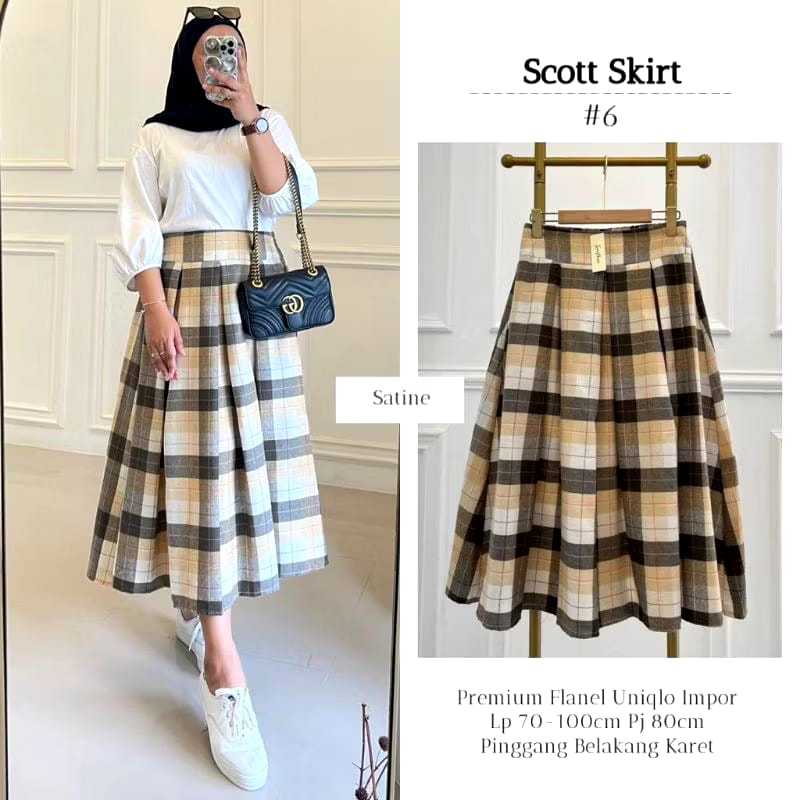 ROK FLANEL 7/8 MIDI PREMIUM TERMURAH
