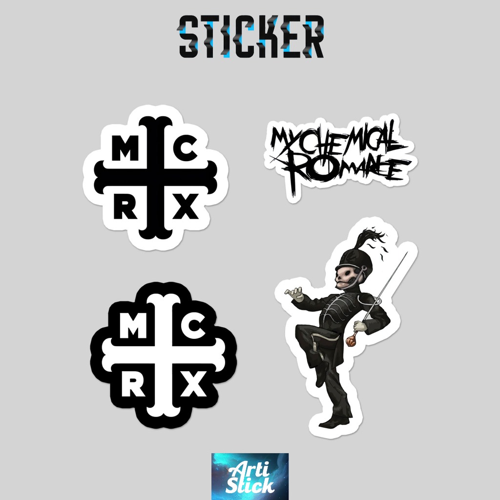 

[4 pcs PACK] MY CHEMICAL ROMANCE SERIES PACK STICKER | Vinyl Laminasi anti air | ArtiStick Merch