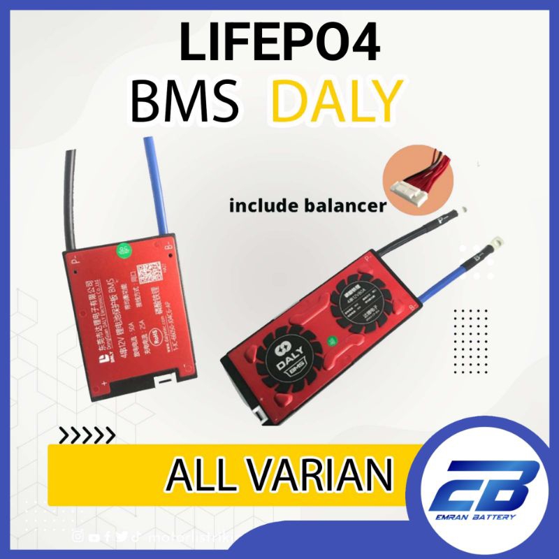 bms daly lifepo4 8-24s 24v 36v 48v 60v 72v 20a 50a 100a 200a