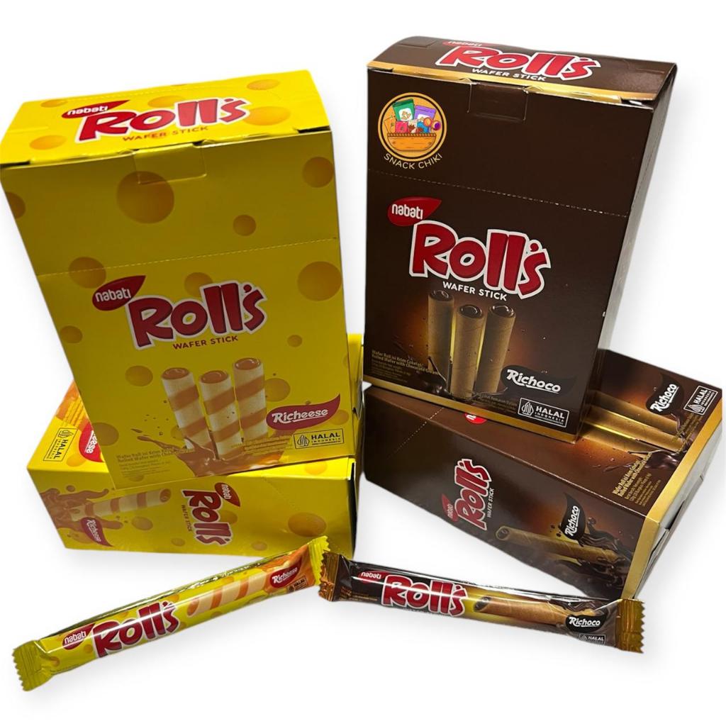 

NABATI Wafer Roll"s COKELAT [ KEJU 20pcs x 6gr