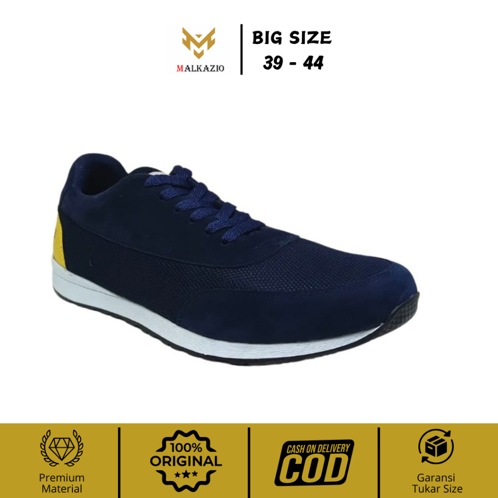 Malkazio | Sepatu Sneakers Pria Olahraga Running Tenis Kets Kasual Original Big Size Ukuran Jumbo